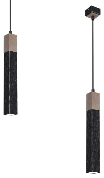 Luster na lanku SOLO 1xGU10/MR11/40W/230V čierna
