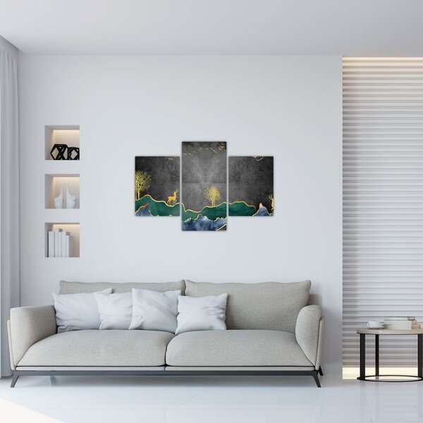 Obraz - Horská scenéria (90x60 cm)