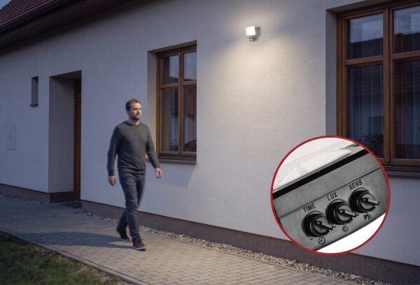 LED reflektor s pohybovým senzorom TAMBO EVO LED/20W/230V 4000K IP44 čierny