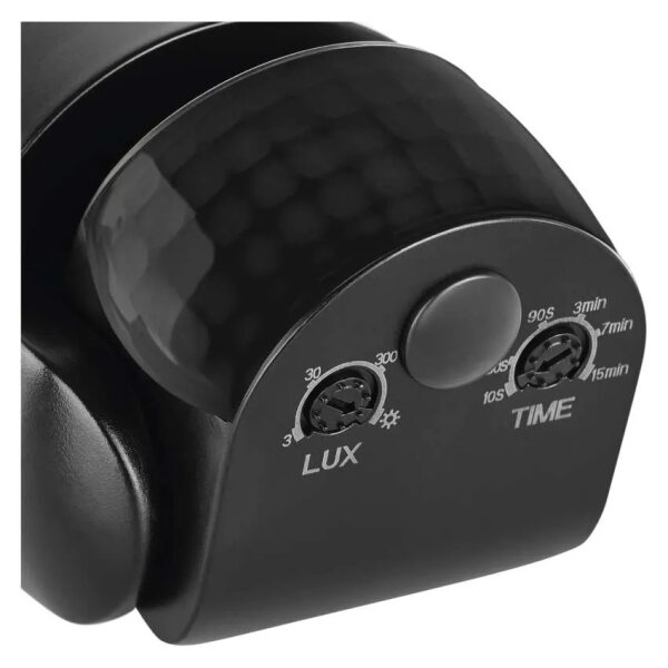 Vonkajší PIR snímač pohybu a súmraku 1200 W/230 V IP65 čierny