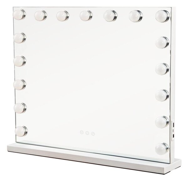 Brilagi - LED Stmievateľné make-up zrkadlo HOLLYWOOD LED/15W/230V 60x50 cm biela