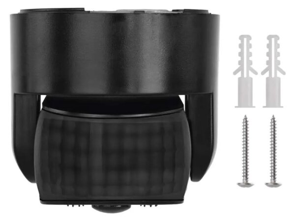 Vonkajší PIR snímač pohybu a súmraku 1200 W/230 V IP65 čierny