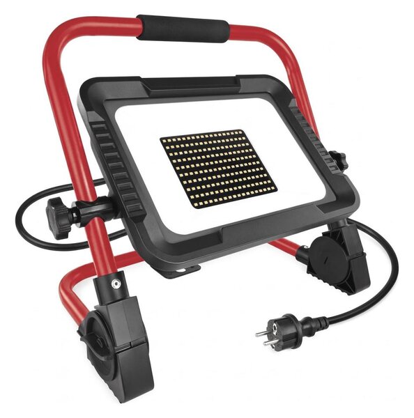 LED reflektor so stojanom ELION LED/100W/230V 4000K IP65 červená/čierna