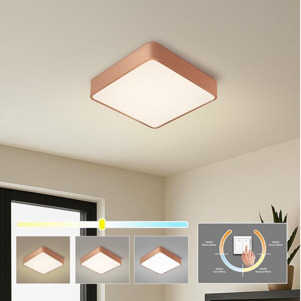 Brilagi - LED stropné svietidlo POOL LED/36W/230V 3000/4000/6000K 40x40 cm bronzové