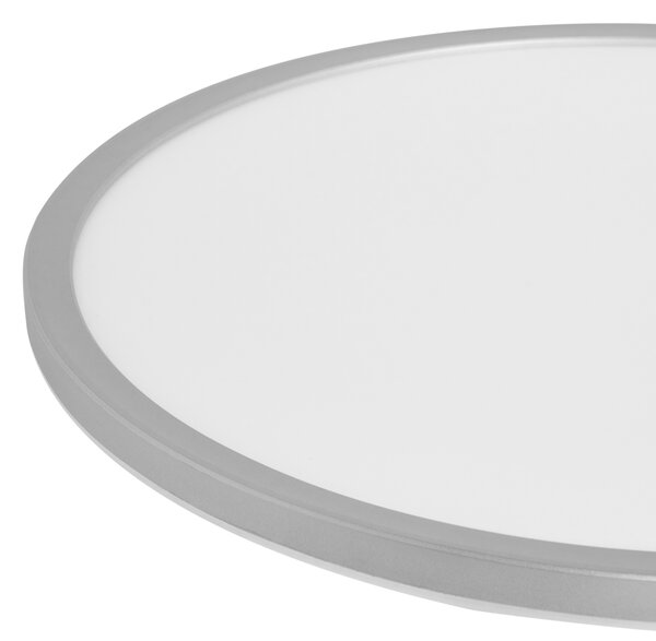Okrúhle stropné svietidlo strieborné LED panel ploché zapustené svietidlo s diaľkovým ovládaním