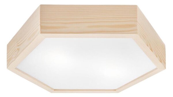 Stropné svietidlo HEX NATURAL 2xE27/60W/230V pr. 43 cm borovica
