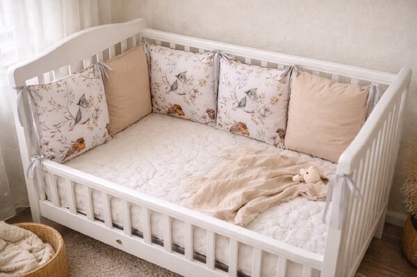 Vulpi Modulový vankúšový mantinel do postieľky Basic Pillow Farba: ružová-kvety