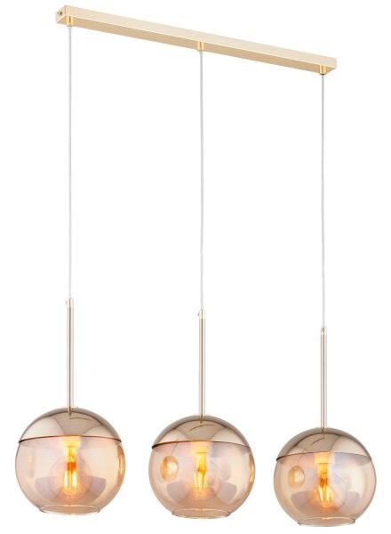 Luster na lanku VOLDA 3xE27/60W/230V mosadz