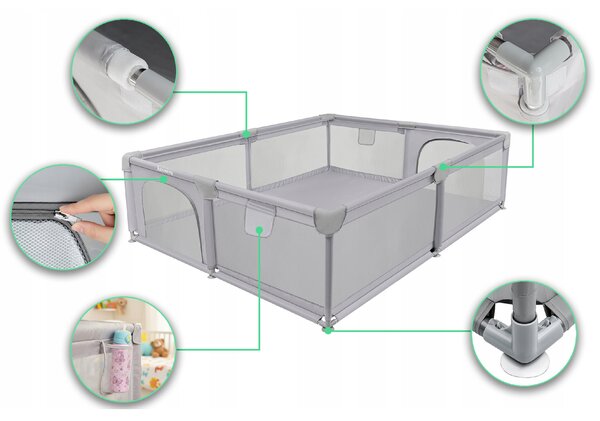 Harmon Ohrádka pre deti 200x180 XXL Harry