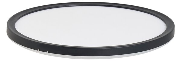 Okrúhle stropné svietidlo čierne LED panel ploché zapustené svietidlo s diaľkovým ovládaním