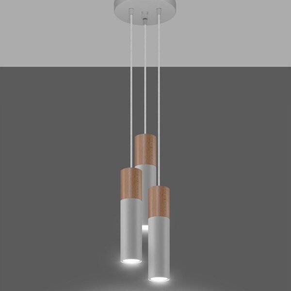 Sollux SL.1013 - Luster na lanku PABLO 3xGU10/40W/230V biela