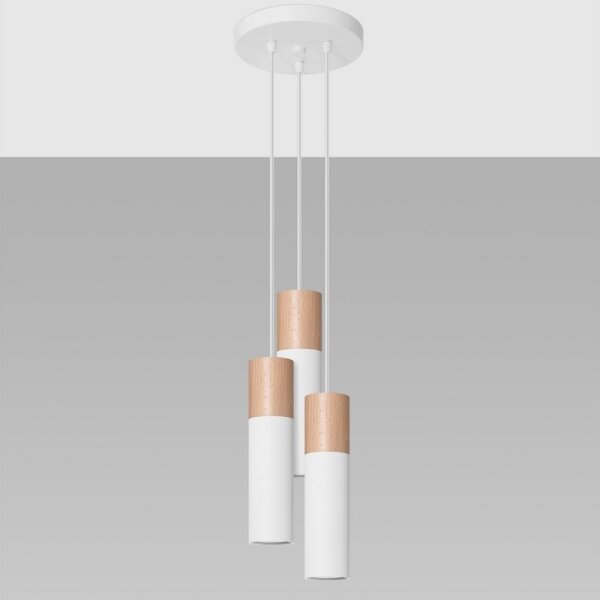 Sollux SL.1013 - Luster na lanku PABLO 3xGU10/40W/230V biela