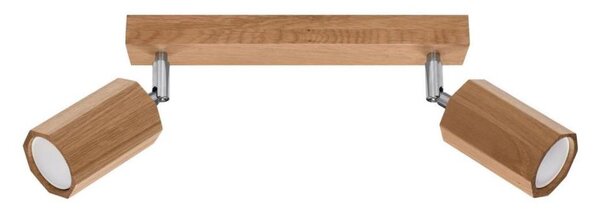 Sollux SL.1029 - Bodové svietidlo ZEKE 2xGU10/40W/230V dub