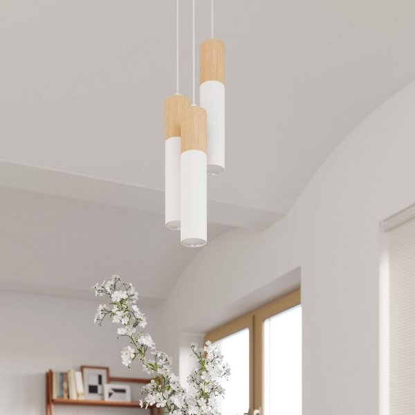 Sollux SL.1013 - Luster na lanku PABLO 3xGU10/40W/230V biela