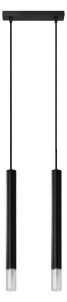 Sollux SL.0961 - Luster na lanku VIZIER 2xG9/40W/230V čierna