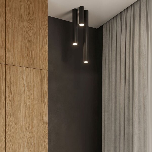 Sollux SL.1002 - Bodové svietidlo LAGOS 1xGU10/10W/230V 40 cm čierna