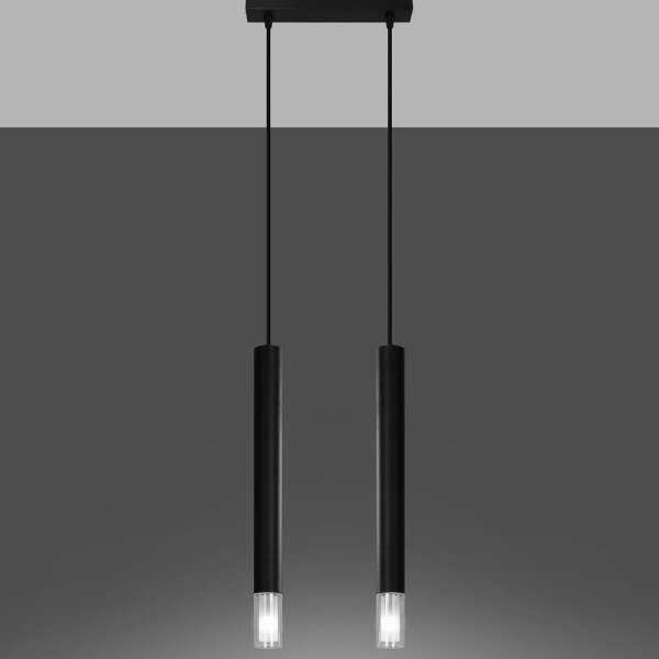 Sollux SL.0961 - Luster na lanku VIZIER 2xG9/40W/230V čierna