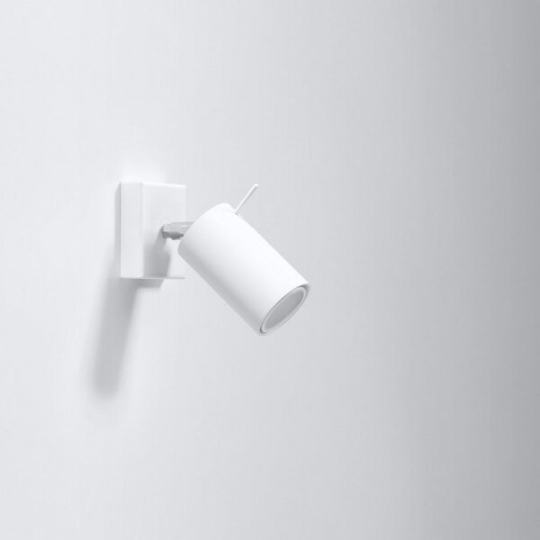 Sollux SL.1024 - Nástenné bodové svietidlo RING 1xGU10/10W/230V biela