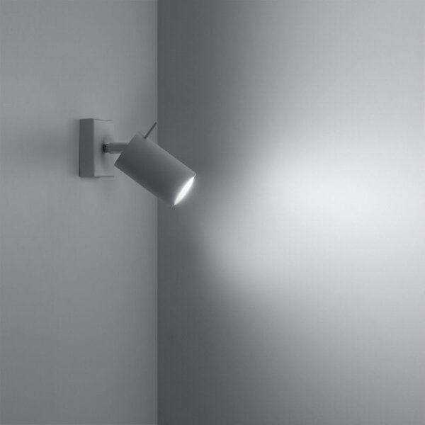 Sollux SL.1024 - Nástenné bodové svietidlo RING 1xGU10/10W/230V biela