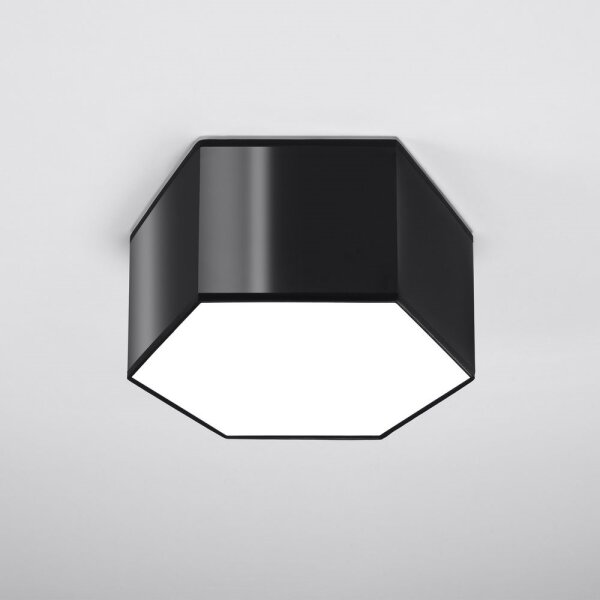 Sollux SL.1061 - Stropné svietidlo SUNDE 2xE27/60W/230V 15,5 cm čierna