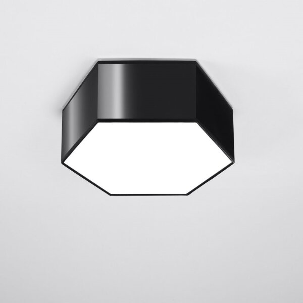 Sollux SL.1059 - Stropné svietidlo SUNDE 2xE27/60W/230V 11,5 cm čierna