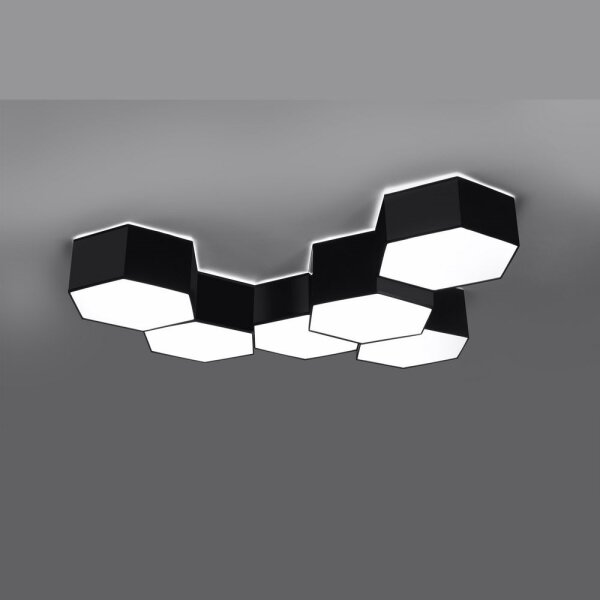 Sollux SL.1061 - Stropné svietidlo SUNDE 2xE27/60W/230V 15,5 cm čierna