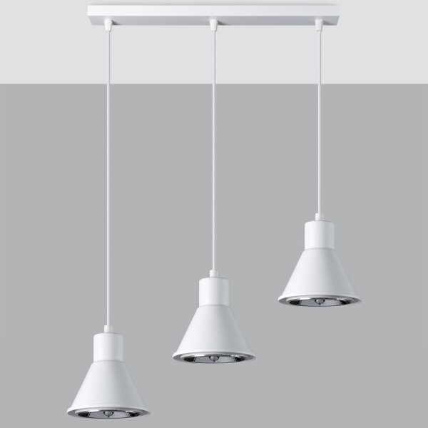 Sollux SL.0988 - Luster na lanku TAZILA 3xES111/60W/230V biela