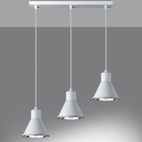 Sollux SL.0988 - Luster na lanku TAZILA 3xES111/60W/230V biela