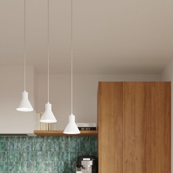 Sollux SL.0983 - Luster na lanku TALEJA 1xE27/60W/230V biela