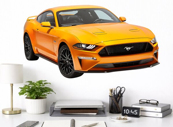 Nalepte.cz Ford Mustang textilní prelepiteľná nálepka na stenu 46 x 25 cm