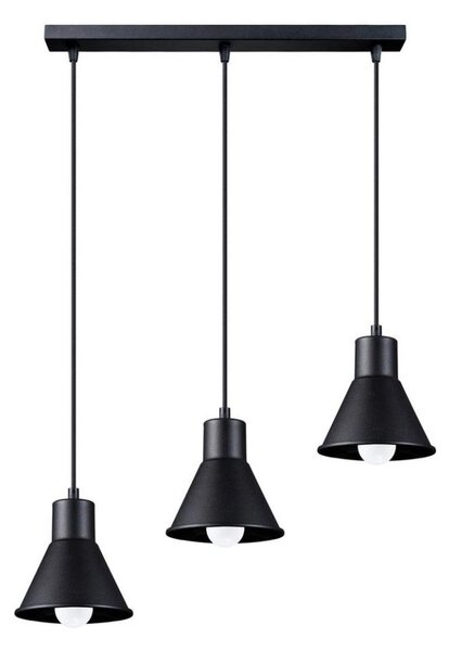 Sollux SL.0986 - Luster na lanku TALEJA 3xE27/60W/230V čierna