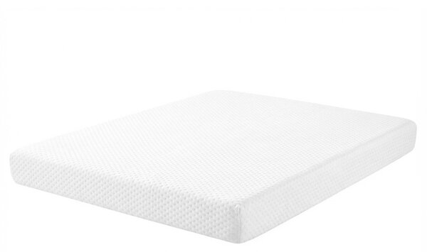 Penový matrac biely polyester 160 x 200 cm snímateľný poťah stredne tvrdý spálňa