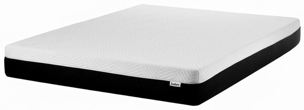 Latexový penový matrac stredne tvrdý biely a čierny 160 x 200 cm snímateľný polyesterový poťah so zipsom