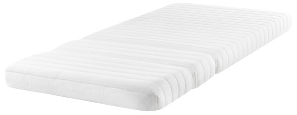 Penový matrac na rozťahovaciu posteľ biely 90 x 130/160/200 cm stredne tvrdý PU pena rastúci matrac pre deti snímateľný poťah detská izba