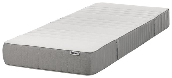 Latexový penový matrac biely a sivý 80 x 200 cm tvrdý snímateľný polyesterový poťah so zipsom
