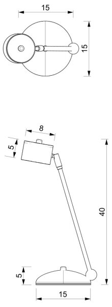 Stolná lampa ARENA 1xGX53/11W/230V čierna/chróm
