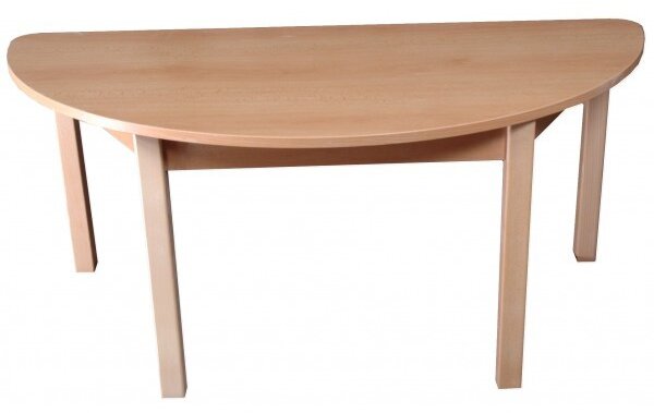 Hajdalánek Stôl polguľatý priemer 120 x 60 cm pre materské školy (buk, 46) STULPULKUL46BUK