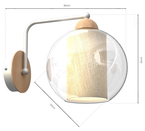 Nástenná lampa TELA 1xE27/60W/230V