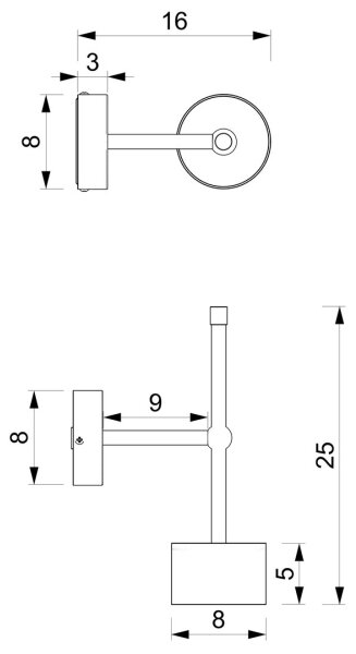 Nástenná lampa ARENA 1xGX53/11W/230V biela/chróm