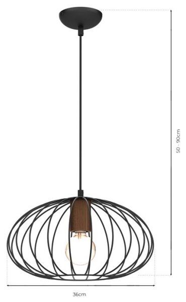 Luster na lanku MERIDIANO 1xE27/60W/230V