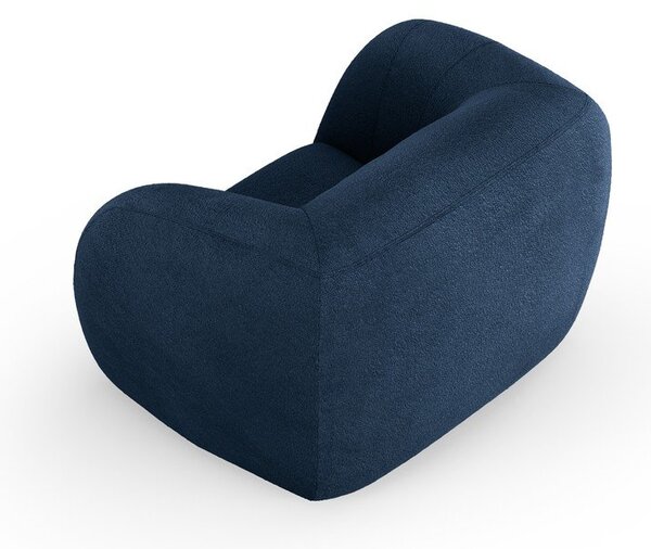 Modré kreslo z textílie buklé Essen – Cosmopolitan Design