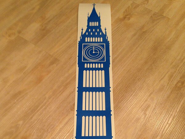 Nalepte.cz Big Ben nálepka na stenu 10 x 68,8 cm