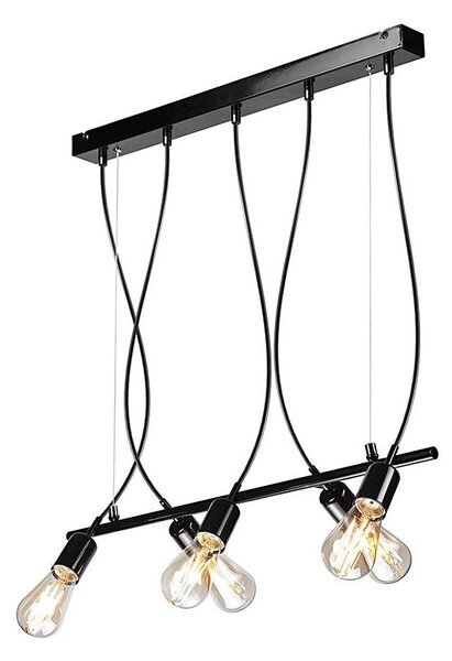 Luster na lanku TARO 5xE27/60W/230V čierna