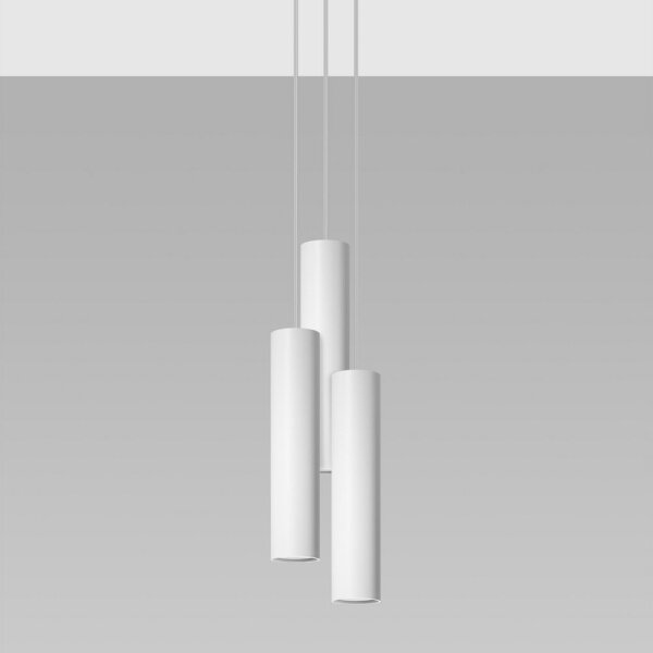 Sollux SL.1078 - Luster na lanku LAGOS 3xGU10/10W/230V biela