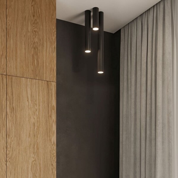 Sollux SL.1003 - Bodové svietidlo LAGOS 1xGU10/10W/230V 60 cm čierna