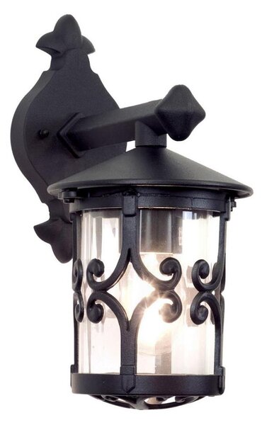 Elstead BL8-BLACK - Vonkajšie nástenné svietidlo HEREFORD 1xE27/100W/230V IP23