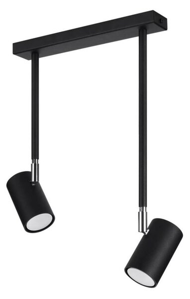Sollux SL.1075 - Luster na tyči NORANO 2xGU10/40W/230V čierna