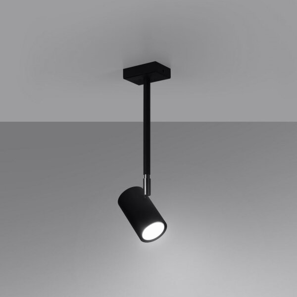Sollux SL.1074 - Luster na tyči NORANO 1xGU10/40W/230V čierna