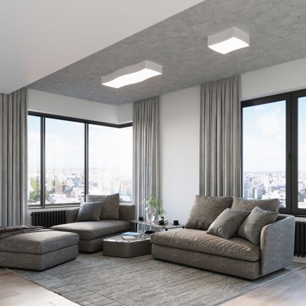 Sollux SL.1054 - Stropné svietidlo SQUARE 2xE27/60W/230V biela