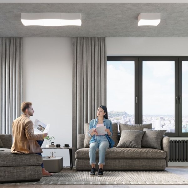 Sollux SL.1054 - Stropné svietidlo SQUARE 2xE27/60W/230V biela